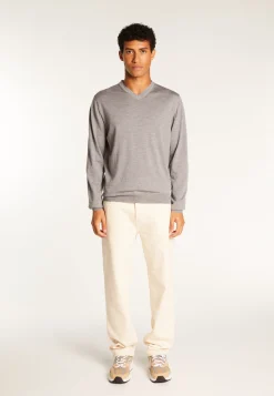 Montagut Merino Wool V-Neck Sweater - Elmo