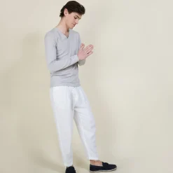 Montagut Merino wool V-neck sweater - Elmo