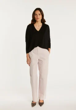 Montagut Merino wool V-neck sweater - Boxe