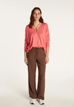 Montagut Merino wool V-neck sweater - Boxe