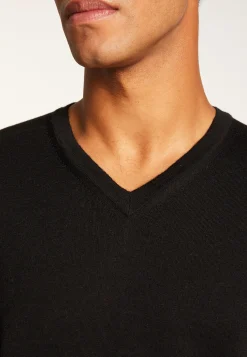 Montagut Merino Wool V-Neck Sweater - Elmo