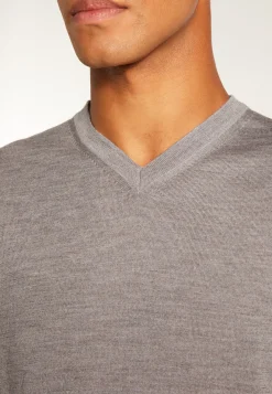 Montagut Merino Wool V-Neck Sweater - Elmo