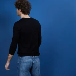 Montagut Merino wool V-neck sweater - Elmo