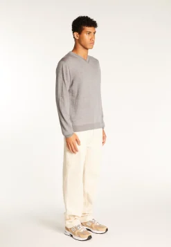 Montagut Merino Wool V-Neck Sweater - Elmo