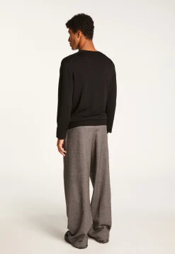 Montagut Merino Wool V-Neck Sweater - Elmo