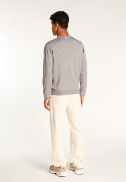 Montagut Merino Wool V-Neck Sweater - Elmo