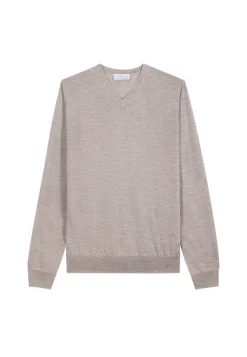Montagut Merino Wool V-Neck Sweater - Elmo