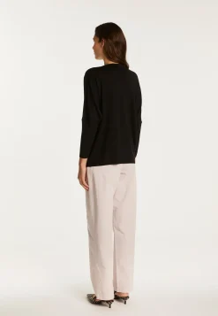 Montagut Merino wool V-neck sweater - Boxe