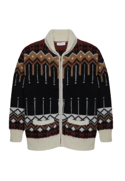 Montagut Mid-length zipped jacket with pockets in mohair - Goia