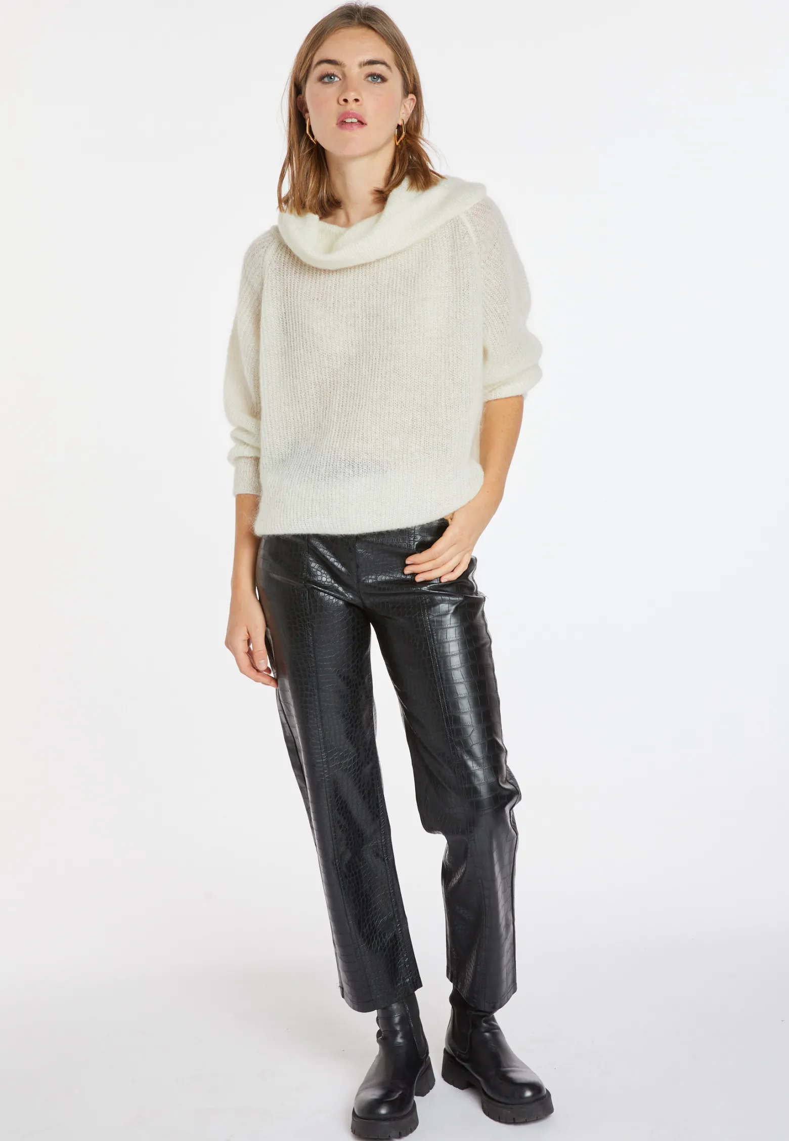 Montagut Mohair bardot sweater - Caelie