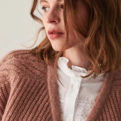 Montagut Mohair beaded ribbed cardigan - Camille