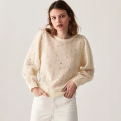 Montagut Mohair fancy stitch jumper - Camelia