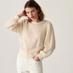 Montagut Mohair fancy stitch jumper - Camelia