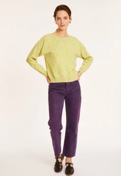 Montagut Mottled cotton sweater with boat neck - Mello