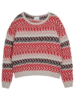 Montagut Multicolored cotton and linen jumper - Thadji