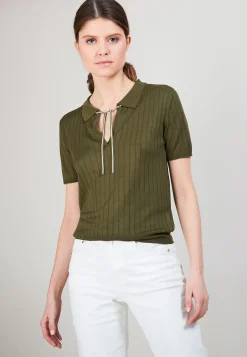 Montagut Natural silk polo neck sweater - Alya