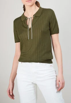 Montagut Natural silk polo neck sweater - Alya