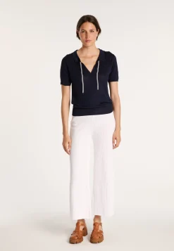 Montagut Natural silk polo neck sweater - Alya
