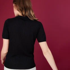 Montagut Natural silk polo neck sweater - Alya