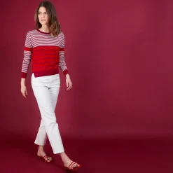 Montagut Natural silk round neck sweater - Amélia