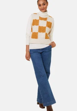 Montagut Openwork sleeveless wool cocoon sweater - Geva