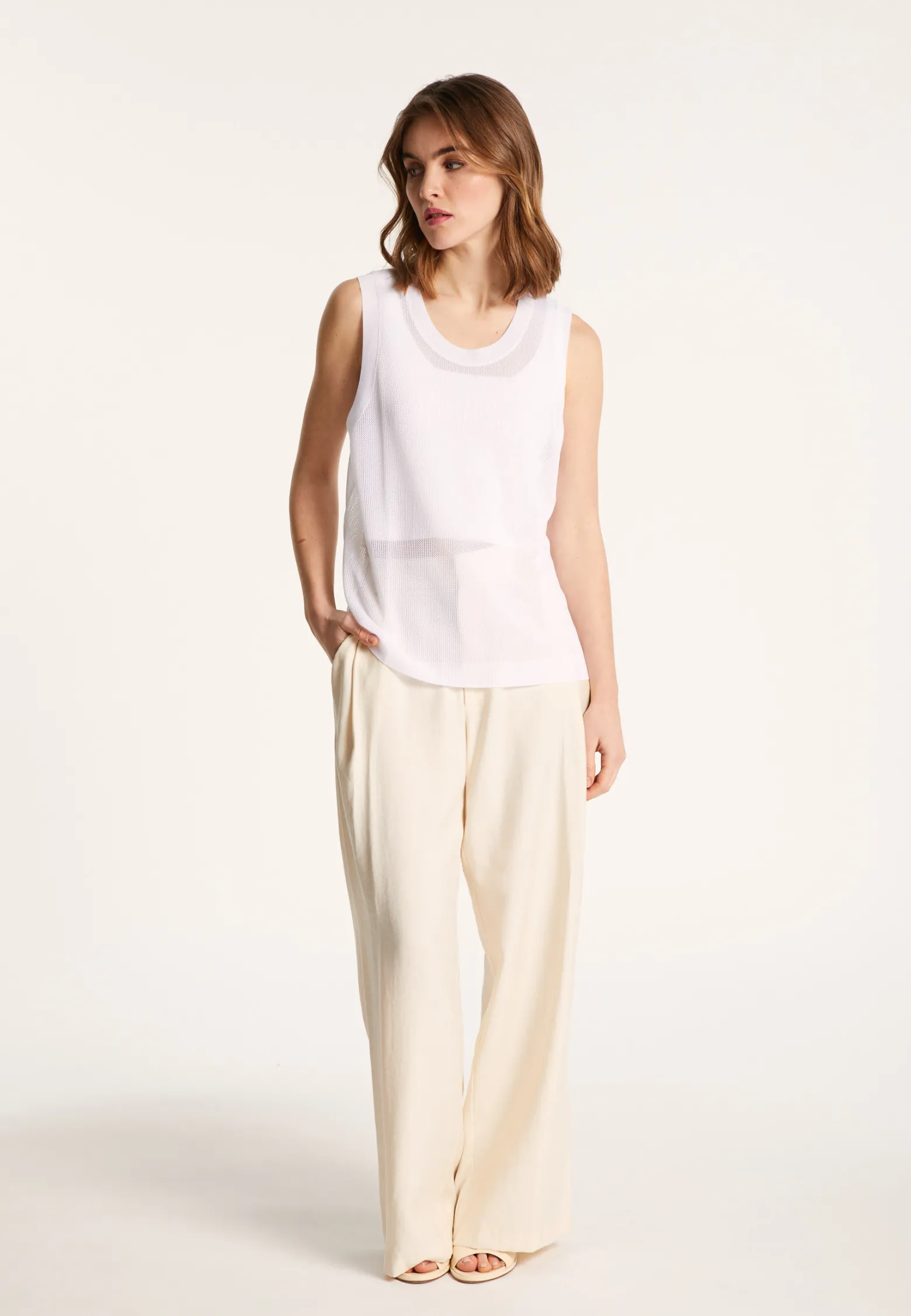 Montagut Openwork tank top in Fil Lumiere - Linda
