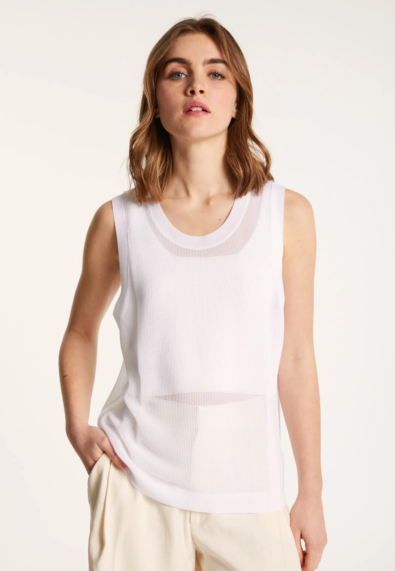 Montagut Openwork tank top in Fil Lumiere - Linda