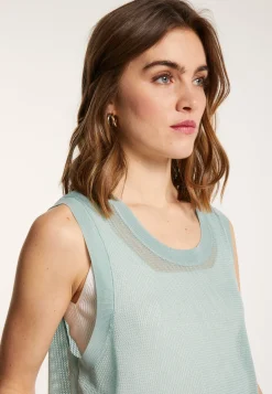 Montagut Openwork tank top in Fil Lumiere - Linda