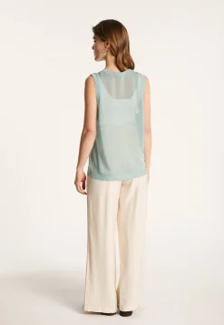 Montagut Openwork tank top in Fil Lumiere - Linda