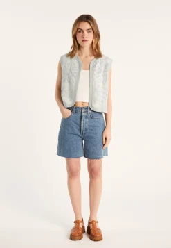 Montagut Organic cotton sleeveless jacket - Lorelai