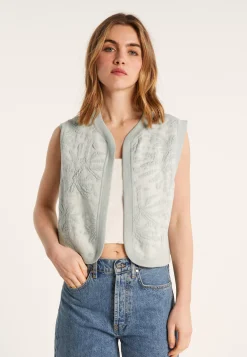 Montagut Organic cotton sleeveless jacket - Lorelai