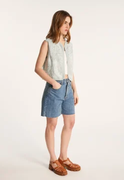 Montagut Organic cotton sleeveless jacket - Lorelai