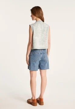 Montagut Organic cotton sleeveless jacket - Lorelai