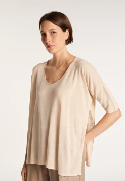 Montagut Oversized flamed linen T-shirt - Batalya
