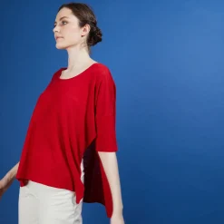 Montagut Oversized flamed linen T-shirt - Batalya