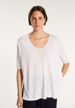 Montagut Oversized flamed linen T-shirt - Batalya