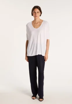 Montagut Oversized flamed linen T-shirt - Batalya