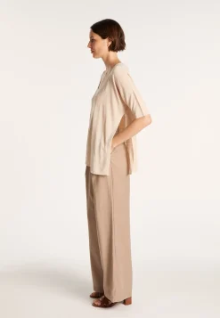 Montagut Oversized flamed linen T-shirt - Batalya