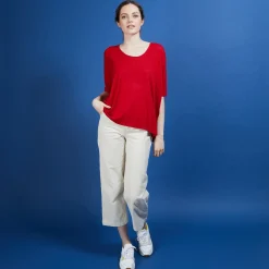 Montagut Oversized flamed linen T-shirt - Batalya