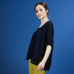 Montagut Oversized flamed linen T-shirt - Batalya