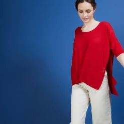 Montagut Oversized flamed linen T-shirt - Batalya