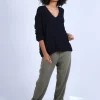 Montagut Oversized V-neck jumper - Sari