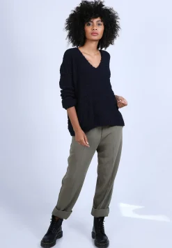 Montagut Oversized V-neck jumper - Sari