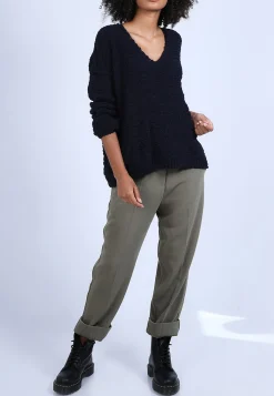 Montagut Oversized V-neck jumper - Sari
