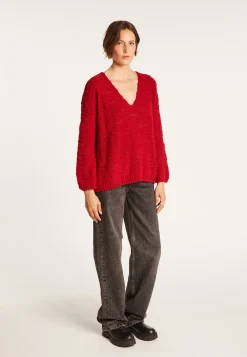 Montagut Oversized V-neck jumper - Sari
