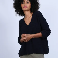 Montagut Oversized V-neck jumper - Sari
