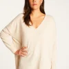 Montagut Oversized V-neck sweater in cashmere - Apolline