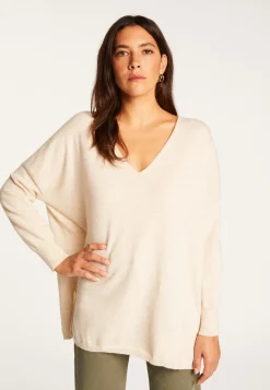 Montagut Oversized V-neck sweater in cashmere - Apolline
