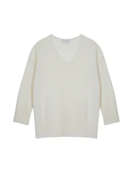 Montagut Oversized V-neck sweater in linen - Tiphaine