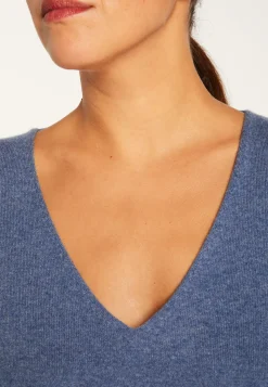Montagut Oversized V-neck sweater in cashmere - Apolline